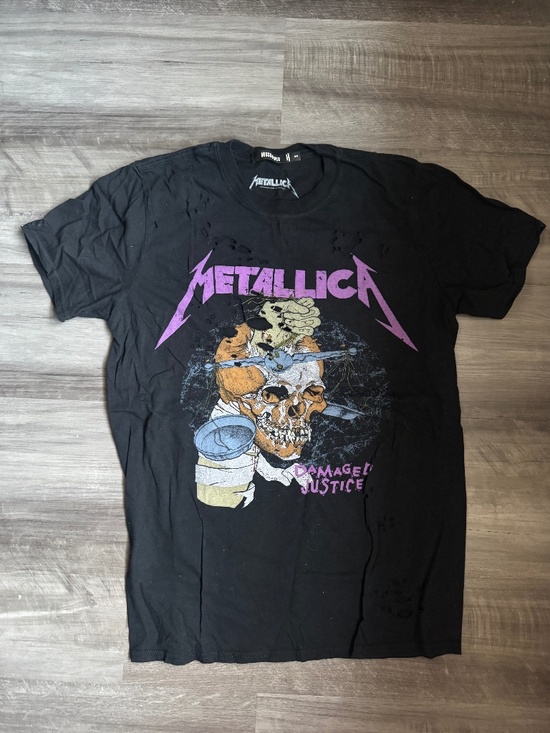 Missguided Tops - Metallica Band T-Shirt Grunge Vintage